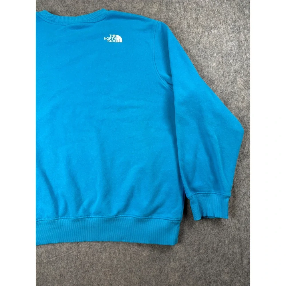 The North Face Sweatshirt Mens XXL Blue Cotton Fleece Pullover Logo Gorpcore XXL